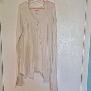 Cat & Jack Cream Button Down Cardigan